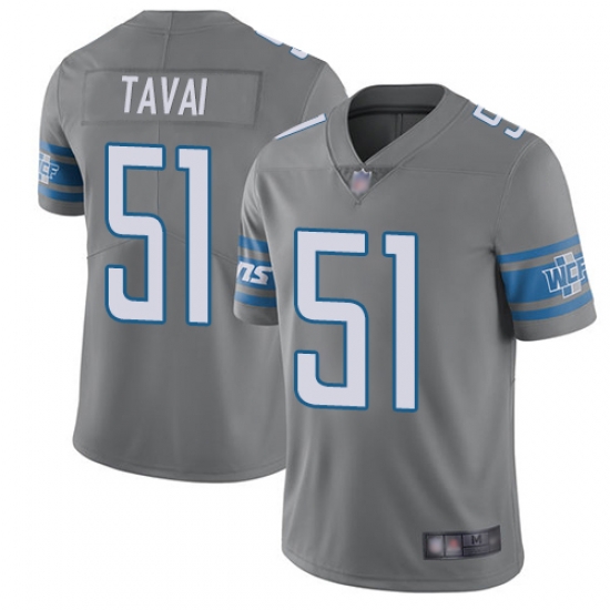 Lions 51 Jahlani Tavai Gray Men Stitched Football Limited Rush Jersey Lions 51 Jahlani Tavai Gray Men Stitched Football Limited Rush Jersey