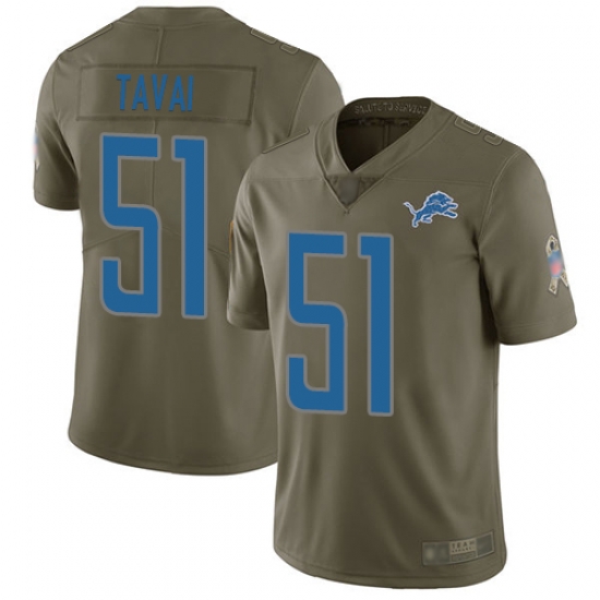 Lions 51 Jahlani Tavai Olive Men Stitched Football Limited 2017 Salute To Service Jersey Lions 51 Jahlani Tavai Olive Men Stitched Football Limited 2017 Salute To Service Jersey