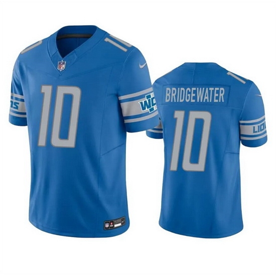 Men Detroit Lions 10 Teddy Bridgewater Blue 2023 F U S E Vapor Untouchable Limited Stitched Jersey Men Detroit Lions 10 Teddy Bridgewater Blue 2023 F U S E Vapor Untouchable Limited Stitched Jersey