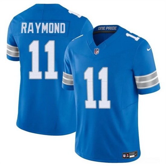 Men Detroit Lions 11 Kalif Raymond Blue 2024 F U S E Vapor Limited Stitched Jersey Men Detroit Lions 11 Kalif Raymond Blue 2024 F U S E Vapor Limited Stitched Jersey