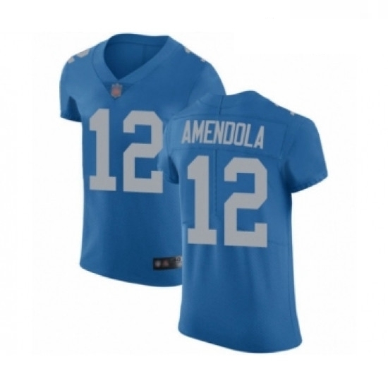 Men Detroit Lions 12 Danny Amendola Blue Alternate Vapor Untouchable Elite Player Football Jersey Men Detroit Lions 12 Danny Amendola Blue Alternate Vapor Untouchable Elite Player Football Jersey