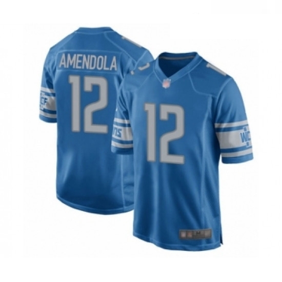 Men Detroit Lions 12 Danny Amendola Game Blue Team Color Football Jersey Men Detroit Lions 12 Danny Amendola Game Blue Team Color Football Jersey
