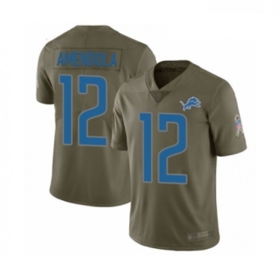 Men Detroit Lions 12 Danny Amendola Limited Olive 2017 Salute to Service Football Jersey Men Detroit Lions 12 Danny Amendola Limited Olive 2017 Salute to Service Football Jersey