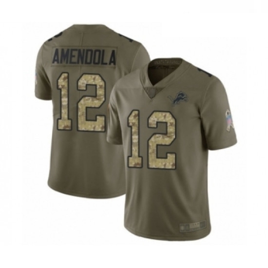 Men Detroit Lions 12 Danny Amendola Limited Olive Camo Salute to Service Football Jersey Men Detroit Lions 12 Danny Amendola Limited Olive Camo Salute to Service Football Jersey