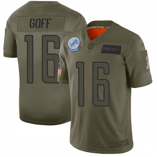 Men Detroit Lions 16 Jared Goff Camo Men Stitched NFL Limited 2019 Salute To Service Jersey Men Detroit Lions 16 Jared Goff Camo Men Stitched NFL Limited 2019 Salute To Service Jersey