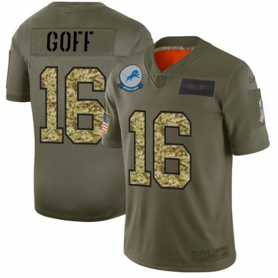 Men Detroit Lions 16 Jared Goff Men Nike 2019 Olive Camo Salute To Service Limited NFL Jersey Men Detroit Lions 16 Jared Goff Men Nike 2019 Olive Camo Salute To Service Limited NFL Jersey
