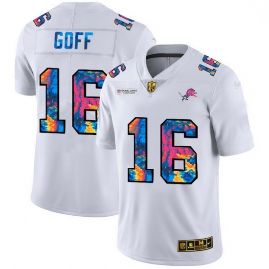 Men Detroit Lions 16 Jared Goff Men White Nike Multi Color 2020 NFL Crucial Catch Limited NFL Jersey Men Detroit Lions 16 Jared Goff Men White Nike Multi Color 2020 NFL Crucial Catch Limited NFL Jersey