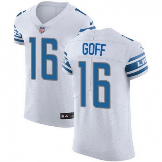 Men Detroit Lions 16 Jared Goff White Men Stitched NFL New Elite Jersey Men Detroit Lions 16 Jared Goff White Men Stitched NFL New Elite Jersey