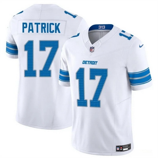 Men Detroit Lions 17 Tim Patrickn White 2024 F U S E Vapor Limited Stitched Jersey Men Detroit Lions 17 Tim Patrickn White 2024 F U S E Vapor Limited Stitched Jersey