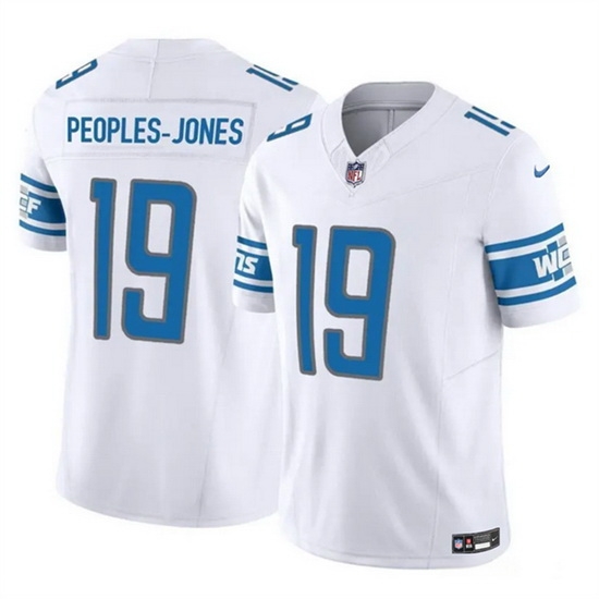 Men Detroit Lions 19 Donovan Peoples Jones White 2023 F U S E Vapor Untouchable Limited Stitched Jersey Men Detroit Lions 19 Donovan Peoples Jones White 2023 F U S E Vapor Untouchable Limited Stitched Jersey