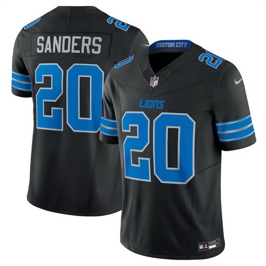 Men Detroit Lions 20 Barry Sanders Black 2024 F U S E 2nd Alternate Vapor Limited Stitched Jersey Men Detroit Lions 20 Barry Sanders Black 2024 F U S E 2nd Alternate Vapor Limited Stitched Jersey