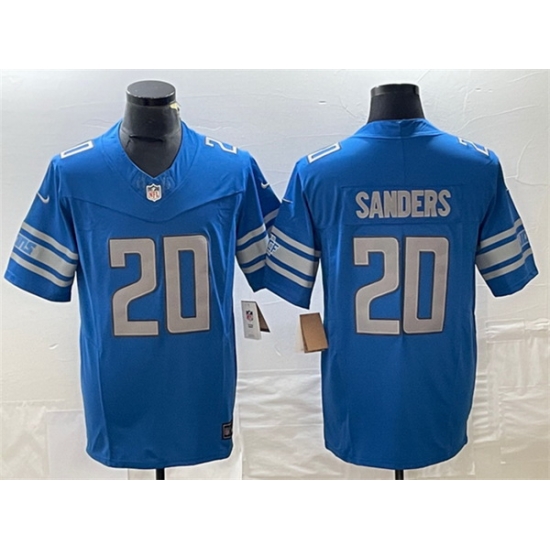 Men Detroit Lions 20 Barry Sanders Blue 2023 F U S E Vapor Untouchable Limited Stitched Jersey Men Detroit Lions 20 Barry Sanders Blue 2023 F U S E Vapor Untouchable Limited Stitched Jersey