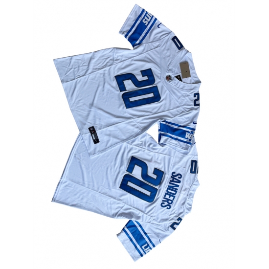 Men Detroit Lions 20 Barry Sanders White 2023 F U S E Vapor Untouchable Limited Stitched Jersey Men Detroit Lions 20 Barry Sanders White 2023 F U S E Vapor Untouchable Limited Stitched Jersey