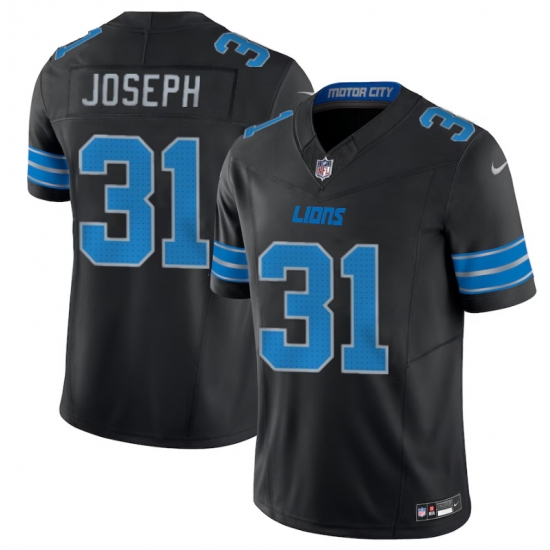 Men Detroit Lions 31 Kerby Joseph Black 2024 F U S E 2nd Alternate Vapor Limited Stitched Jersey Men Detroit Lions 31 Kerby Joseph Black 2024 F U S E 2nd Alternate Vapor Limited Stitched Jersey