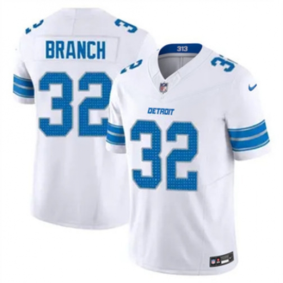Men Detroit Lions 32 Brian Branch White 2023 F U S E Vapor Untouchable Limited Stitched Jersey Men Detroit Lions 32 Brian Branch White 2023 F U S E Vapor Untouchable Limited Stitched Jersey