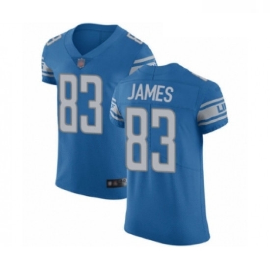 Men Detroit Lions 83 Jesse James Blue Team Color Vapor Untouchable Elite Player Football Jersey Men Detroit Lions 83 Jesse James Blue Team Color Vapor Untouchable Elite Player Football Jersey