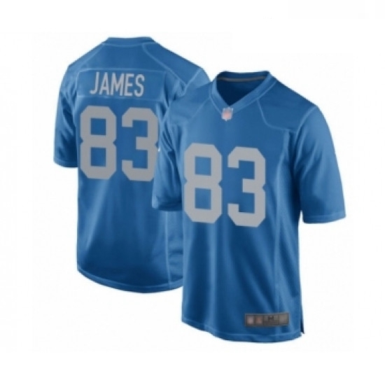 Men Detroit Lions 83 Jesse James Game Blue Alternate Football Jersey Men Detroit Lions 83 Jesse James Game Blue Alternate Football Jersey