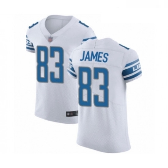 Men Detroit Lions 83 Jesse James White Vapor Untouchable Elite Player Football Jersey Men Detroit Lions 83 Jesse James White Vapor Untouchable Elite Player Football Jersey