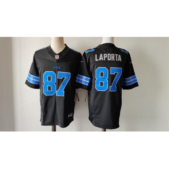 Men Detroit Lions 87 Sam LaPorta Black 2024 F U S E 2nd Alternate Vapor Limited Stitched Jersey Men Detroit Lions 87 Sam LaPorta Black 2024 F U S E 2nd Alternate Vapor Limited Stitched Jersey