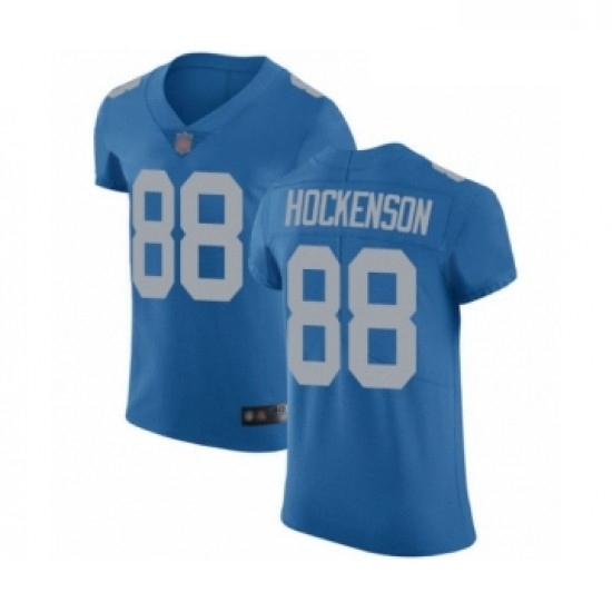 Men Detroit Lions 88 TJ Hockenson Blue Alternate Vapor Untouchable Elite Player Football Jersey Men Detroit Lions 88 TJ Hockenson Blue Alternate Vapor Untouchable Elite Player Football Jersey