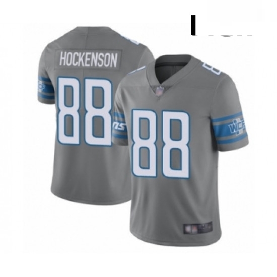 Men Detroit Lions 88 TJ Hockenson Limited Steel Rush Vapor Untouchable Football Jersey Men Detroit Lions 88 TJ Hockenson Limited Steel Rush Vapor Untouchable Football Jersey