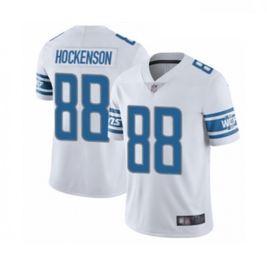 Men Detroit Lions 88 TJ Hockenson White Vapor Untouchable Limited Player Football Jersey Men Detroit Lions 88 TJ Hockenson White Vapor Untouchable Limited Player Football Jersey