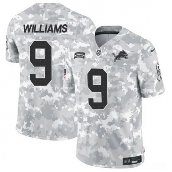 Men Detroit Lions 9 Jameson Williams 2024 F U S E Arctic Camo Salute To Service Limited Stitched Football Jersey Men Detroit Lions 9 Jameson Williams 2024 F U S E Arctic Camo Salute To Service Limited Stitched Football Jersey
