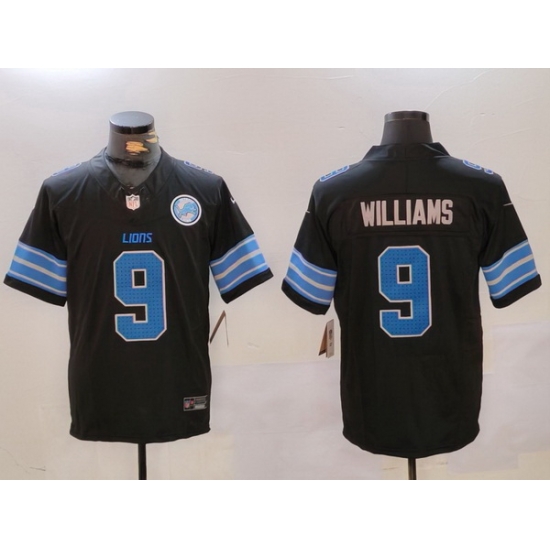 Men Detroit Lions 9 Jameson Williams Black 2024 F U S E 2nd Alternate With Patch Vapor Limited Stitched Jersey Men Detroit Lions 9 Jameson Williams Black 2024 F U S E 2nd Alternate With Patch Vapor Limited Stitched Jersey
