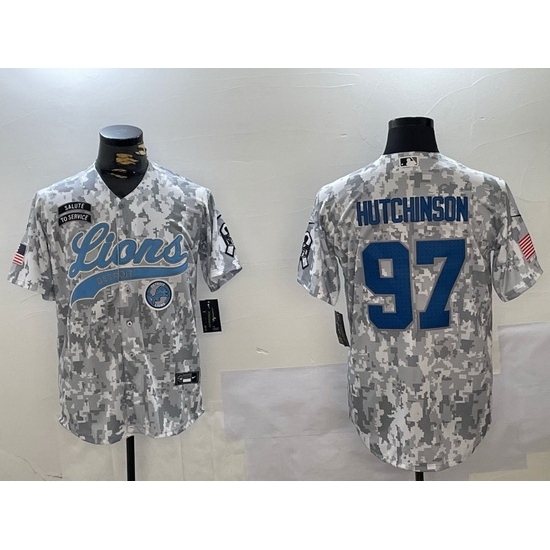 Men Detroit Lions 97 Aidan Hutchinson 2024 Arctic Camo Salute To Service Stitched Baseball Jersey 1 Men Detroit Lions 97 Aidan Hutchinson 2024 Arctic Camo Salute To Service Stitched Baseball Jersey 1