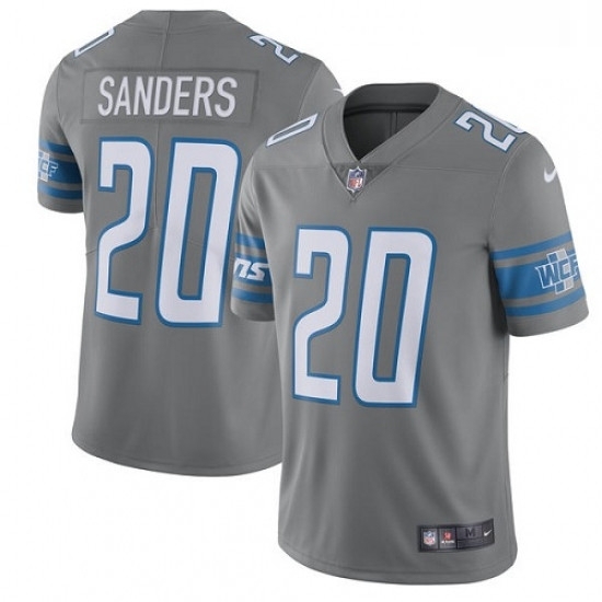 Men Nike Detroit Lions 20 Barry Sanders Limited Steel Rush Vapor Untouchable NFL Jersey Men Nike Detroit Lions 20 Barry Sanders Limited Steel Rush Vapor Untouchable NFL Jersey