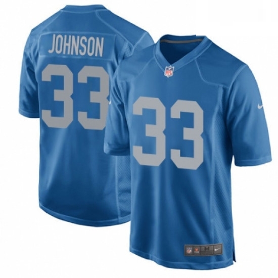 Men Nike Detroit Lions 33 Kerryon Johnson Game Blue Alternate NFL Jersey Men Nike Detroit Lions 33 Kerryon Johnson Game Blue Alternate NFL Jersey