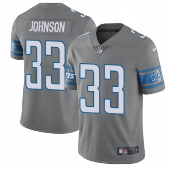 Men Nike Detroit Lions 33 Kerryon Johnson Limited Steel Rush Vapor Untouchable NFL Jersey Men Nike Detroit Lions 33 Kerryon Johnson Limited Steel Rush Vapor Untouchable NFL Jersey