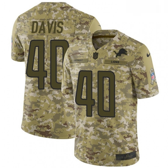 Men Nike Detroit Lions 40 Jarrad Davis Limited Camo 2018 Salute to Service NFL Jersey Men Nike Detroit Lions 40 Jarrad Davis Limited Camo 2018 Salute to Service NFL Jersey
