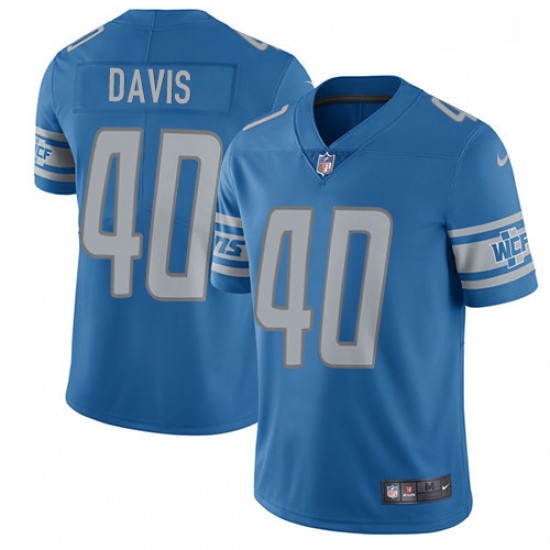 Men Nike Detroit Lions 40 Jarrad Davis Limited Light Blue Team Color Vapor Untouchable NFL Jersey Men Nike Detroit Lions 40 Jarrad Davis Limited Light Blue Team Color Vapor Untouchable NFL Jersey
