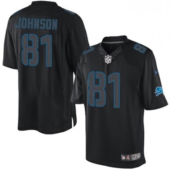 Men Nike Detroit Lions 81 Calvin Johnson Limited Black Impact NFL Jersey Men Nike Detroit Lions 81 Calvin Johnson Limited Black Impact NFL Jersey