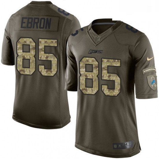 Men Nike Detroit Lions 85 Eric Ebron Elite Green Salute to Service NFL Jersey Men Nike Detroit Lions 85 Eric Ebron Elite Green Salute to Service NFL Jersey