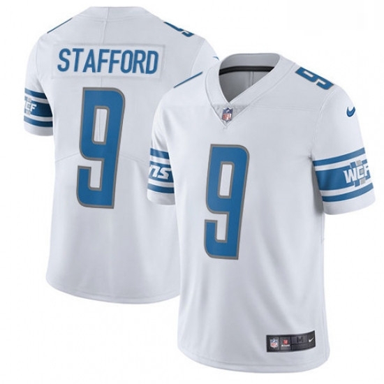 Men Nike Detroit Lions 9 Matthew Stafford Elite White NFL Jersey Men Nike Detroit Lions 9 Matthew Stafford Elite White NFL Jersey