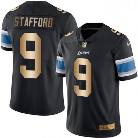 Men Nike Detroit Lions 9 Matthew Stafford Limited BlackGold Rush NFL Jersey Men Nike Detroit Lions 9 Matthew Stafford Limited BlackGold Rush NFL Jersey