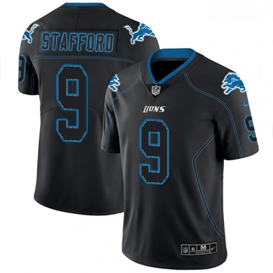 Men Nike Detroit Lions 9 Matthew Stafford Limited Lights Out Black Rush NFL Jersey Men Nike Detroit Lions 9 Matthew Stafford Limited Lights Out Black Rush NFL Jersey