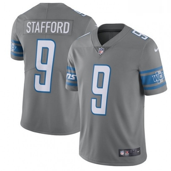 Men Nike Detroit Lions 9 Matthew Stafford Limited Steel Rush Vapor Untouchable NFL Jersey Men Nike Detroit Lions 9 Matthew Stafford Limited Steel Rush Vapor Untouchable NFL Jersey