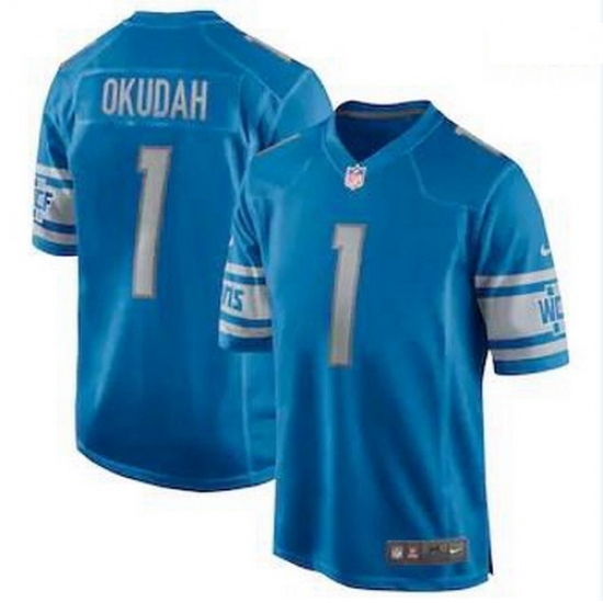 Men Nike Lions 1 Jeff Okudah Blue Vapor Limited Jersey 2020 NFL Draft Men Nike Lions 1 Jeff Okudah Blue Vapor Limited Jersey 2020 NFL Draft