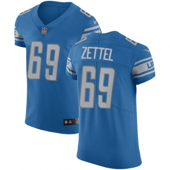 Men Nike Lions #69 Anthony Zettel Blue Team Color Stitched NFL Vapor Untouchable Elite Jersey Men Nike Lions #69 Anthony Zettel Blue Team Color Stitched NFL Vapor Untouchable Elite Jersey