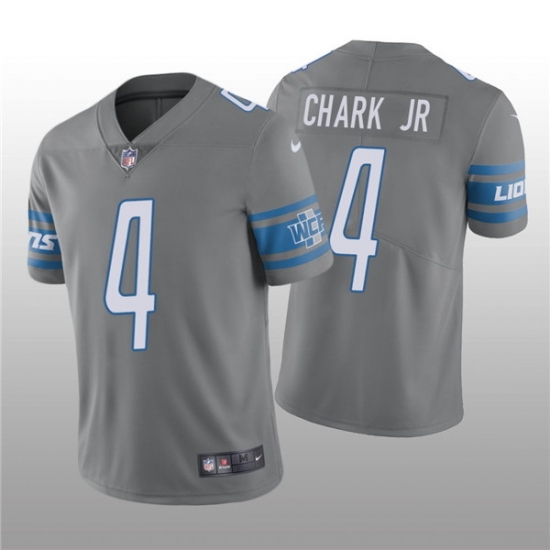 Men's Detroit Lions #4 DJ Chark Jr. Gray Vapor Untouchable Limited Stitched Jersey Men's Detroit Lions #4 DJ Chark Jr. Gray Vapor Untouchable Limited Stitched Jersey