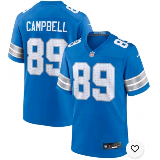 Men's Nike Detroit Lions Dan Campbell #89 Blue F U S E Stitched Jersey Men's Nike Detroit Lions Dan Campbell #89 Blue F U S E Stitched Jersey