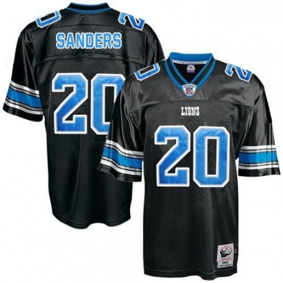 Mitchell And Ness Detroit Lions 20 Barry Sanders Black Authentic Throwback NFL Jersey Mitchell And Ness Detroit Lions 20 Barry Sanders Black Authentic Throwback NFL Jersey