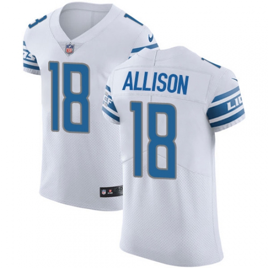 Nike Detroit Lions 18 Geronimo Allison White Men Stitched NFL New Elite Jersey Nike Detroit Lions 18 Geronimo Allison White Men Stitched NFL New Elite Jersey