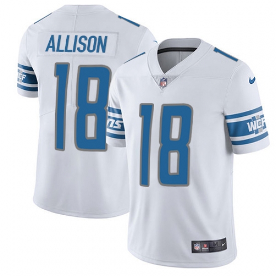 Nike Detroit Lions 18 Geronimo Allison White Men Stitched NFL Vapor Untouchable Limited Jersey Nike Detroit Lions 18 Geronimo Allison White Men Stitched NFL Vapor Untouchable Limited Jersey