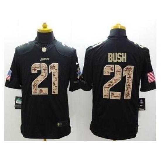Nike Detroit Lions 21 Reggie Bush Black Limited Salute to Service NFL Jersey Nike Detroit Lions 21 Reggie Bush Black Limited Salute to Service NFL Jersey