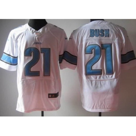 Nike Detroit Lions 21 Reggie Bush White Elite NFL Jersey Nike Detroit Lions 21 Reggie Bush White Elite NFL Jersey