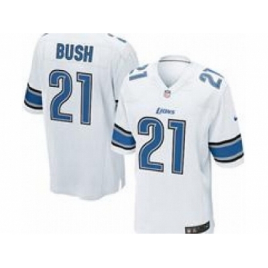 Nike Detroit Lions 21 Reggie Bush White Game NFL Jersey Nike Detroit Lions 21 Reggie Bush White Game NFL Jersey